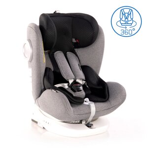 Автокресло Lorelli Lusso + sps + Isofix 0+1/2/3 (0-36 кг) Сірий