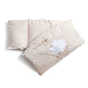 Бампер у дитяче ліжечко Babycentre Twins Moonlight 2011-BTMO-02, beige, білий/біж