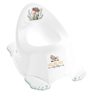 Горщик з антиковзаючим покриттям Tega WILD & FREE Anti-slip potty LITTLE FOX DZ-001-103-LISEK-Z white / green (білий /