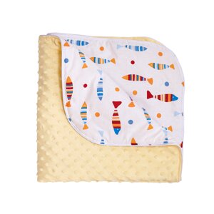 Плед Twins Minky Spring 80x80 1461-TMS-05, yellow, жовтий