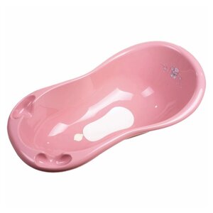 Ванна 100 см з пробкою і антиковзаючим килимком Maltex Bear Bathtub 100 cm with plug and anti-slip mat 2138_42 pink