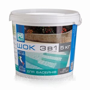 Химия для бассейна PG chemicals, PG-35 Шок Bluetab 56% в таблетках 20г, 5 кг