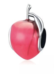 Серебряная бусина шарм в стиле Пандора (Pandora Style) Персик "Peach"