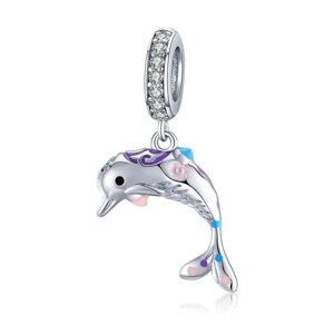 Срібна підвіска - шарм на браслет Малюк дельфін "Dolpin baby"