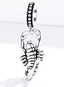 Срібна підвіска- шарм в стилі Пандора (Pandora Style) Скорпіон "Scorpio»