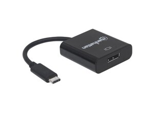 Адаптер Манхеттен USB -C - Displayport Black (152020)