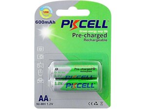 Акумулятор pkcell ni-MH RTU AA 600mah BL/2 (AA600-2B)