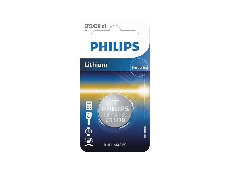 Акумулятор Philips Lithium CR 2430 BLI 1 CR2430/00B від компанії DENIKA | ІНТЕРНЕТ МАГАЗИН - фото 1