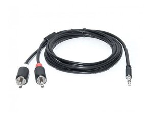 Аудіокабель REAL-EL Audio Pro (EL123500042) mini-jack 3.5мм (M)-2xRCA (M) 1,8м, чорний