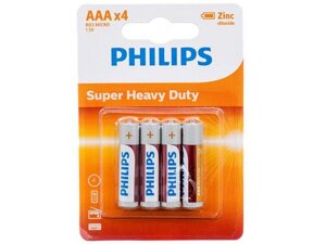Батарейка Philips AAA R03 LongLife Zinc Carbon * 4 (R03L4B / 10)