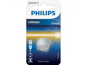 Акумулятор Philips Lithium CR 2016 BLI 1 CR2016/01B