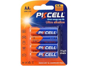 Батарейка pkcell ultra alkaline AA BL/4 (LR6-4B)