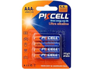 Батарейка pkcell ultra alkaline AAA BL/4 (LR03-4B)
