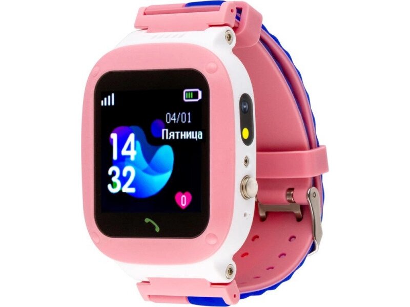 Дитячий розумний годинник AmiGo GO004 Splashproof Camera+LED Pink від компанії DENIKA | ІНТЕРНЕТ МАГАЗИН - фото 1