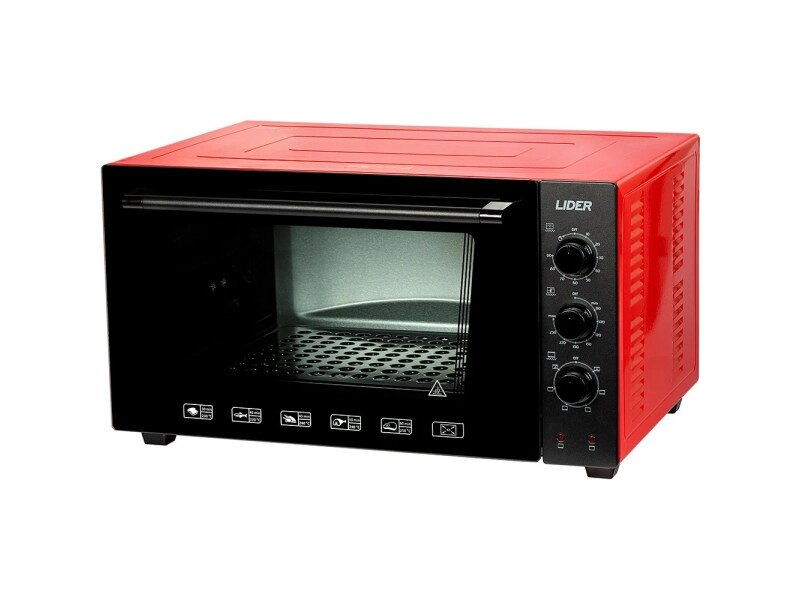 Електропіч Lider 4223 Lux Red-Black від компанії DENIKA | ІНТЕРНЕТ МАГАЗИН - фото 1