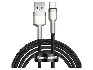 Кабель baseus cafule metal data cable USB to type-C 66W 2m black (CAKF000201)