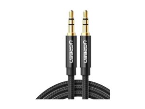 Кабель UGREEN AV112 AUX 3.5mm Male To Male Round Cable (50361) черн.