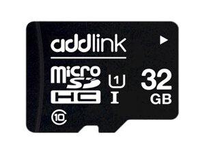 Карта пам'яті addlink 32 GB microsdhc class 10 UHS-I + SD adapter (AD32GBMSH310A)