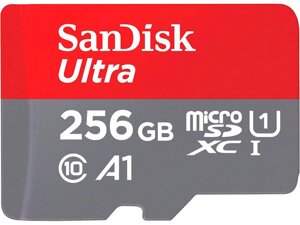 Карта пам'яті sandisk 256 GB microsdxc UHS-I ultra A1 + SD adapter (sdsquac-256G-GN6mn)