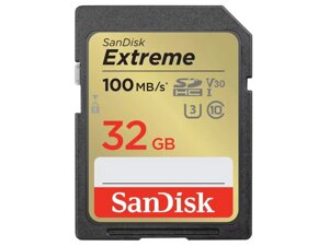 Карта пам'яті sandisk 32 GB SDHC UHS-I U3 V30 extreme (sdsdxvt-032G-GNCIN)