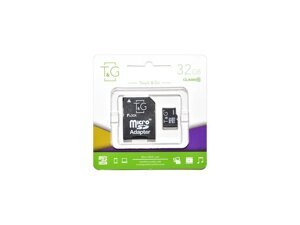 Карта пам'яті T&G 32 GB microsdhc class 10 UHS-I (U1) + SD-adapter (TG-32GBSD10U1-01)