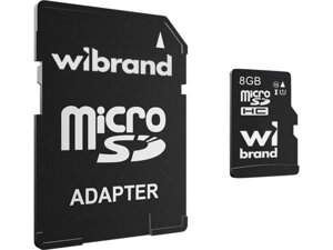 Карта пам'яті Wibrand 8 GB microSD Class 10 (WICDHC10/8GB-A)