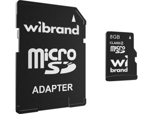 Карта пам'яті Wibrand 8 GB microSD Class 4 (WICDC4/8GB-A)