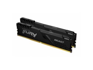 Модуль пам'яті kingston FURY 16 GB (2x8GB) DDR4 3200 mhz beast black (KF432C16BBK2/16)