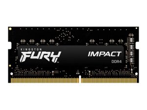 Модуль пам'яті kingston fury sodimm DDR4-2666 16384MB PC4-21300 impact black (KF426S15IB1/16)