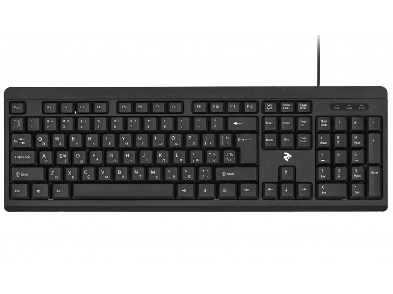 Клавіатура 2E KS108 USB Black (2e-KS108UB) від компанії DENIKA | ІНТЕРНЕТ МАГАЗИН - фото 1