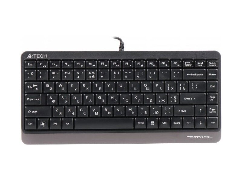Клавіатура A4 Tech FK11 Fstyler Compact Size USB Grey від компанії DENIKA | ІНТЕРНЕТ МАГАЗИН - фото 1