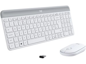 Комплект (клавіатура + миша) Logitech MK470 Wireless Slim UA Off-White (920-009205)