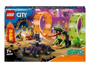 Конструктор Lego City Stuntz Подвійна петля каскадерської арени (60339)