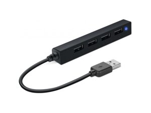 Мультипортовий адаптер Speed-Link Snappy Slim USB Hub 4-Port Black (SL-140000-BK)