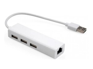 Мультипортовий адаптер vinga 3xusb2.0 + RJ45 100mbps (VCP2h3USB2lanwh)