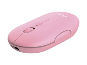 Миша Trust Puck Rechargeable Ultra-Thin BT WL Silent Pink (24125)