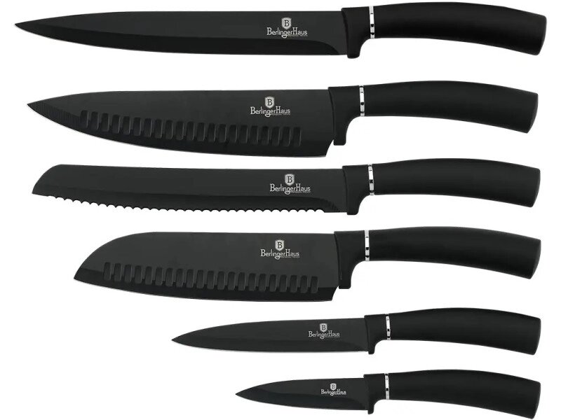 Набір ножів Berlinger Haus Black Silver (BH-2480) від компанії DENIKA | ІНТЕРНЕТ МАГАЗИН - фото 1