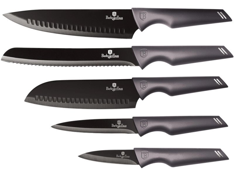 Набір ножів Berlinger Haus Metallic Line Carbon Pro Edition (BH-2701) від компанії DENIKA | ІНТЕРНЕТ МАГАЗИН - фото 1