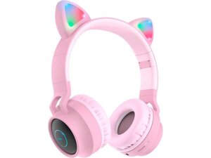 Навушники з мікрофоном Hoco W27 Cat Ear Pink