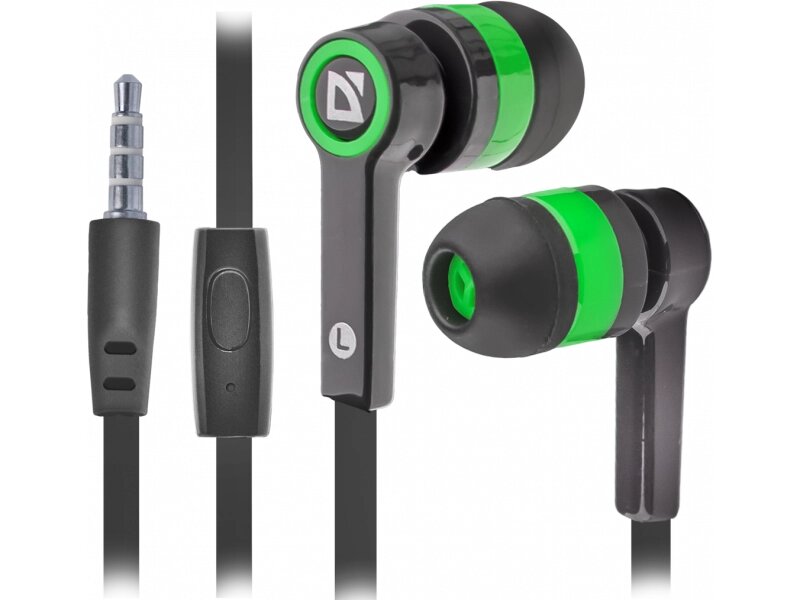 Навушники Defender Pulse 420 Black/Green від компанії DENIKA | ІНТЕРНЕТ МАГАЗИН - фото 1