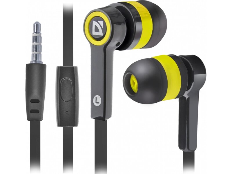 Навушники Defender Pulse 420 Black/Yellow (63421) від компанії DENIKA | ІНТЕРНЕТ МАГАЗИН - фото 1