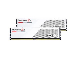 Пам'ять для настільних комп'ютерів G. Skill 32 GB (2x16GB) DDR5 5200 MHz Ripjaws S5 White (F5-5200J4040A16GX2-RS5W)