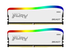 Пам'ять для настільних комп'ютерів Kingston FURY 32 GB (2x16GB) DDR4 3600 MHz Beast RGB Special Edition White