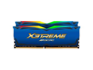 Пам'ять для настільних комп'ютерів OCPC 16 GB (2x8GB) DDR4 3600 mhz X3 RGB blue label (MMX3a2K16GD436C18BU)