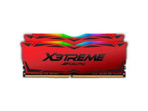 Пам'ять для настільних комп'ютерів OCPC 16 GB (2x8GB) DDR4 3600 mhz X3 RGB red (MMX3a2K16GD436C18RE)