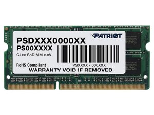 Модуль пам'яті patriot SO-DIMM DDR3 4GB 1333mhz (PSD34G13332S)