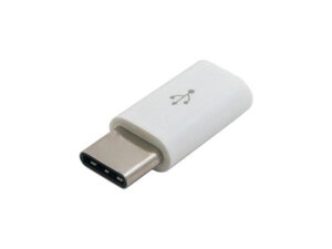 Перехідник Lapara LA-MaleMicroUSB-TypeC-Female white (microUSB male на USB 3.1 Type-C Female білий)