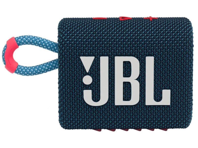 Портативна колонка JBL Go 3 Blue/Coral (jblGO3BLUP) від компанії DENIKA | ІНТЕРНЕТ МАГАЗИН - фото 1