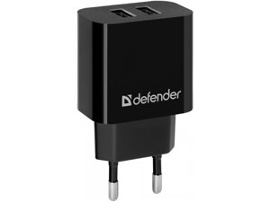 Мережевий зарядний пристрій Defender UPC-21 2xUSB, 5V/2.1А + micro-USB (83581)