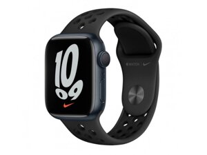 Смарт-годинник Apple Watch Nike Series 7 LTE 41mm Midnight Aluminum Case w. Anth. Black Nike S. Band (MKHM3)